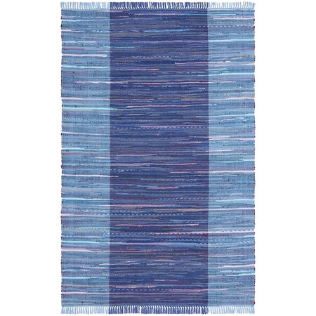 Safavieh 4 x 6 ft. Rag Contemporary & Global Rectangle Rug, Navy & Blue RAR122N-4